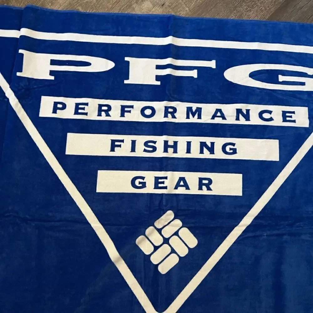 Columbia Performance Fishing Gear Triangle‎ Logo Beach Towel- Blue